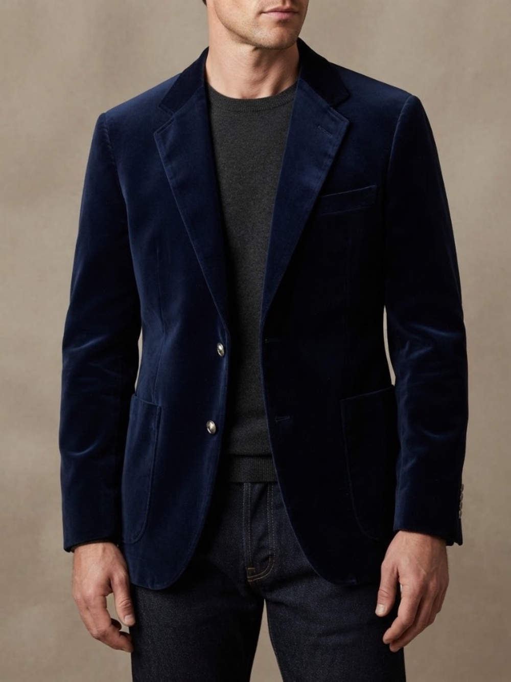 Vintage Sears Velvet Sport Navy Blazer, men’s 44